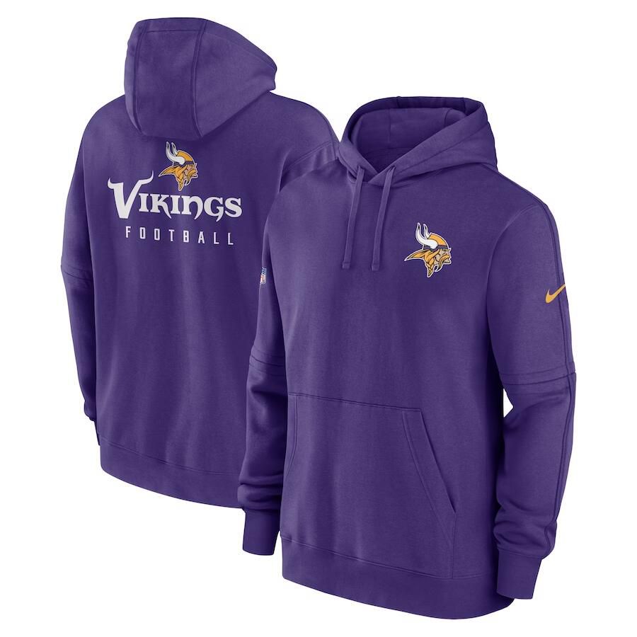 Men 2023 NFL Minnesota Vikings purple Sweatshirt style 1->minnesota vikings->NFL Jersey